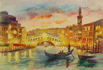 里阿爾托橋_Ponte di Rialto_painted by Lai Ying-Tse